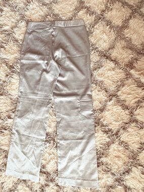 Venca Light blue Satin Straight Leg Pants